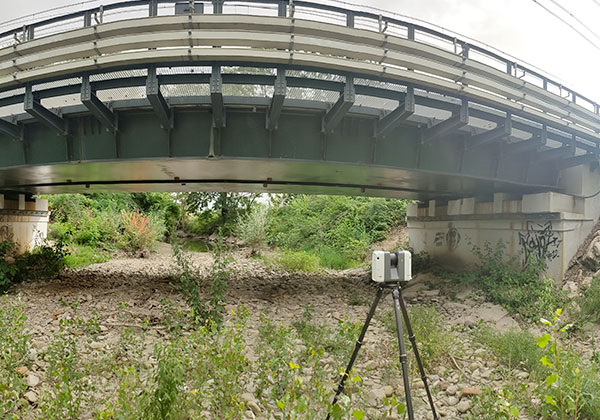 Laser Scanner terrestre Leica Mod. RTC 360 che consente scansioni a 360 gradi in poco più di un minuto